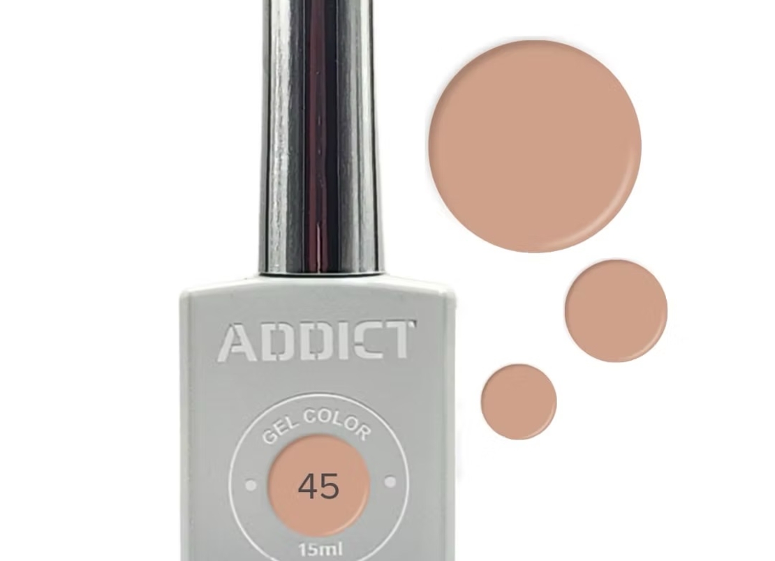 לק ג'ל אדיקט צבע גוף פיצ'י בהיר ADDICT 45