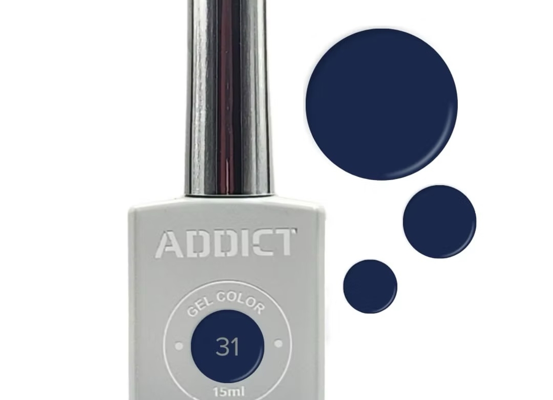 לק ג'ל אדיקט צבע כחול כהה ADDICT 31