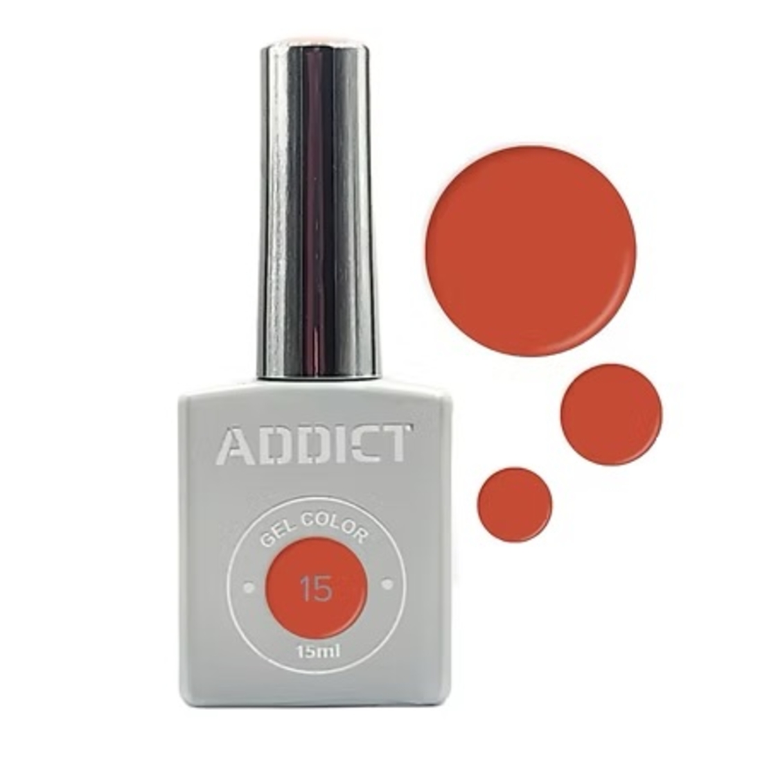 לק ג'ל אדיקט צבע כתום תפוזינה ADDICT 15