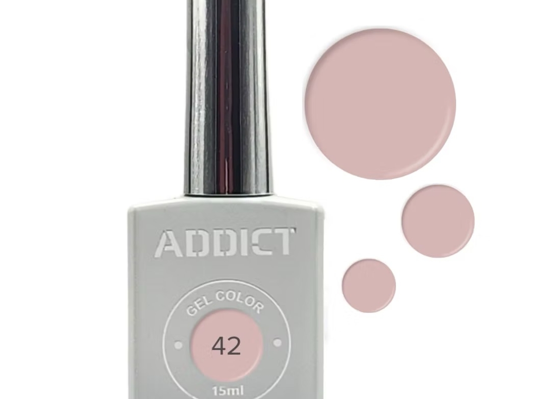 לק ג'ל אדיקט צבע ורוד עתיק ביבי ADDICT 42