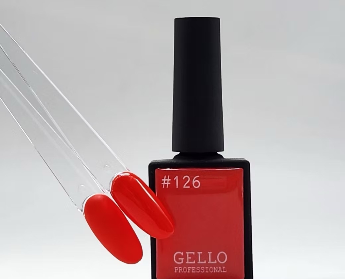 לק ג'ל ג'לו צבע אדום לוהט בהיר GELLO #126