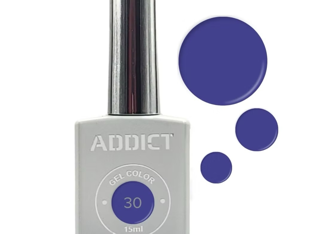 לק ג'ל אדיקט צבע סגול ADDICT 30