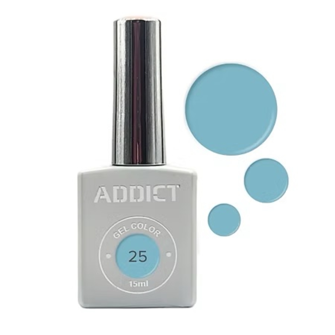 לק ג'ל אדיקט צבע תכלת פסטל שמיים ADDICT 25