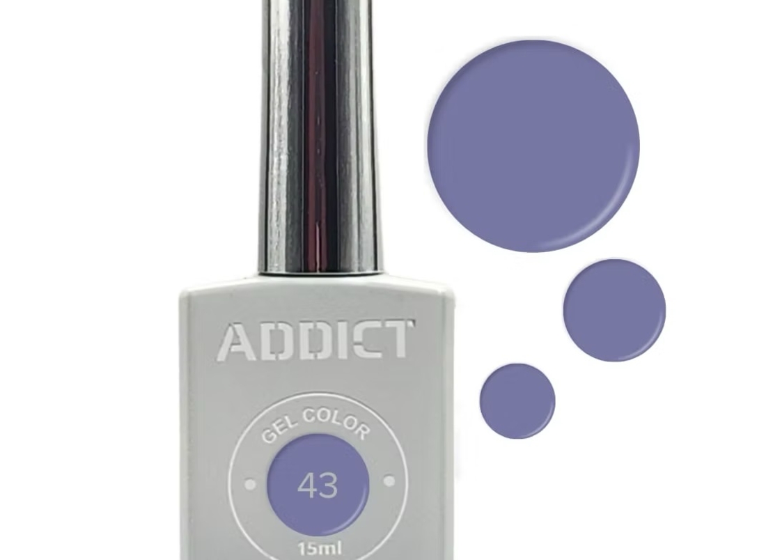 לק ג'ל אדיקט צבע סגול עתיק בהיר ADDICT 43