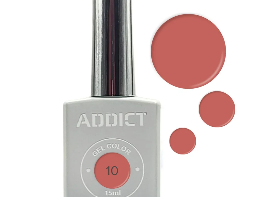 לק ג'ל אדיקט צבע אפרסק פיצי' ADDICT #010