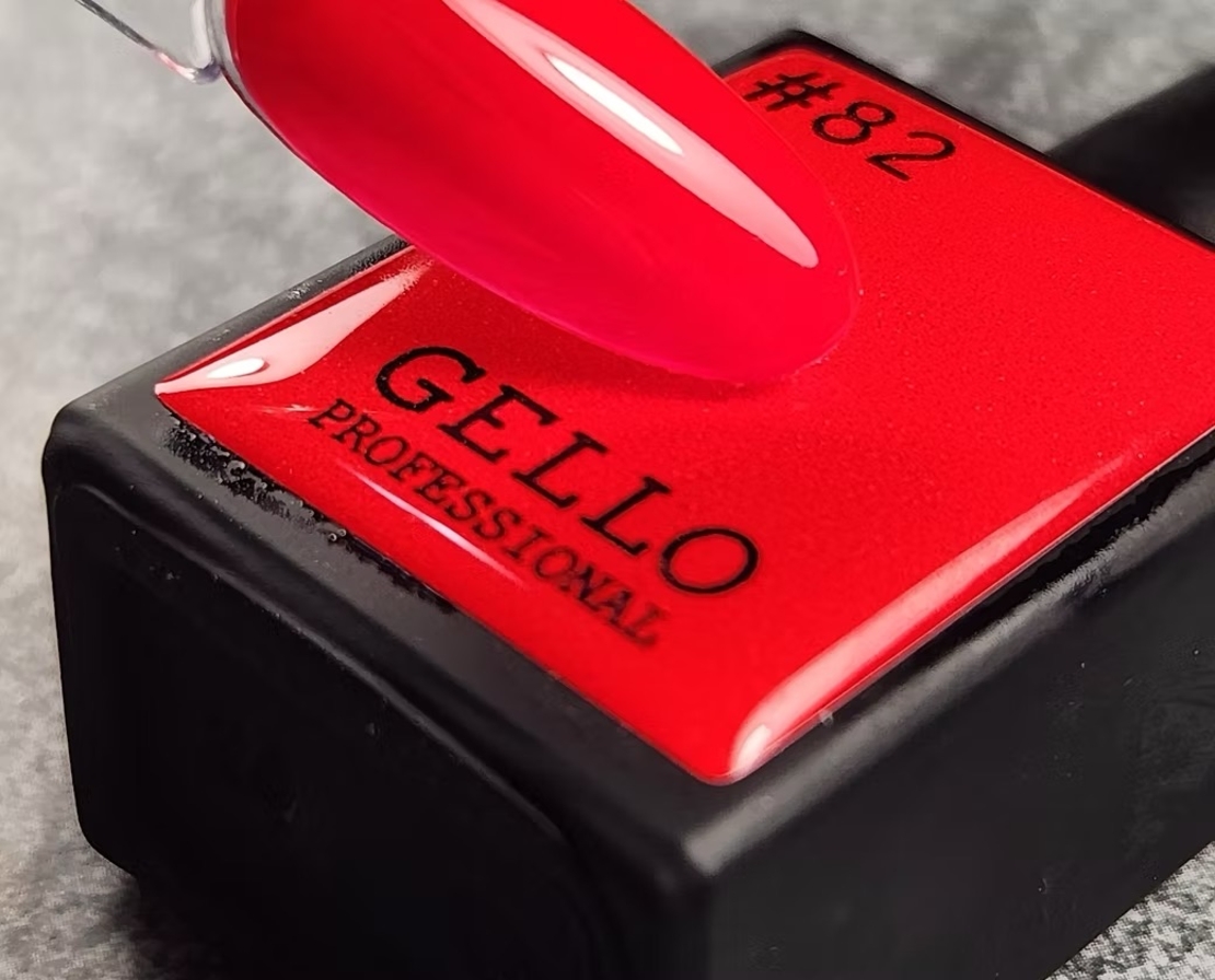 לק ג'ל ג'לו צבע אדום ורוד זוהר GELLO #82