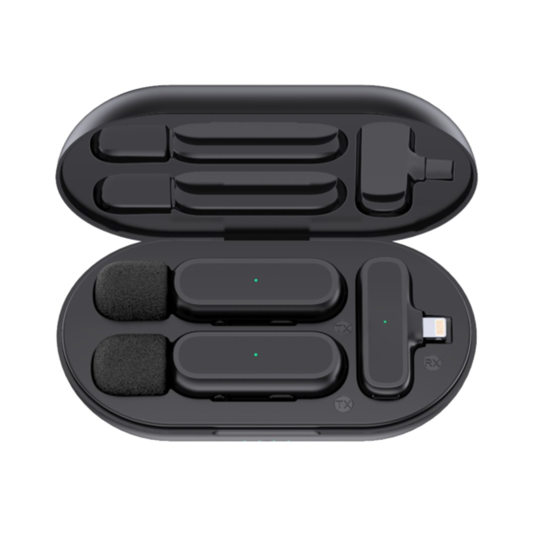 זוג מיקרופונים אלחוטיים למכשירי Apple/אנדרואיד Type-c