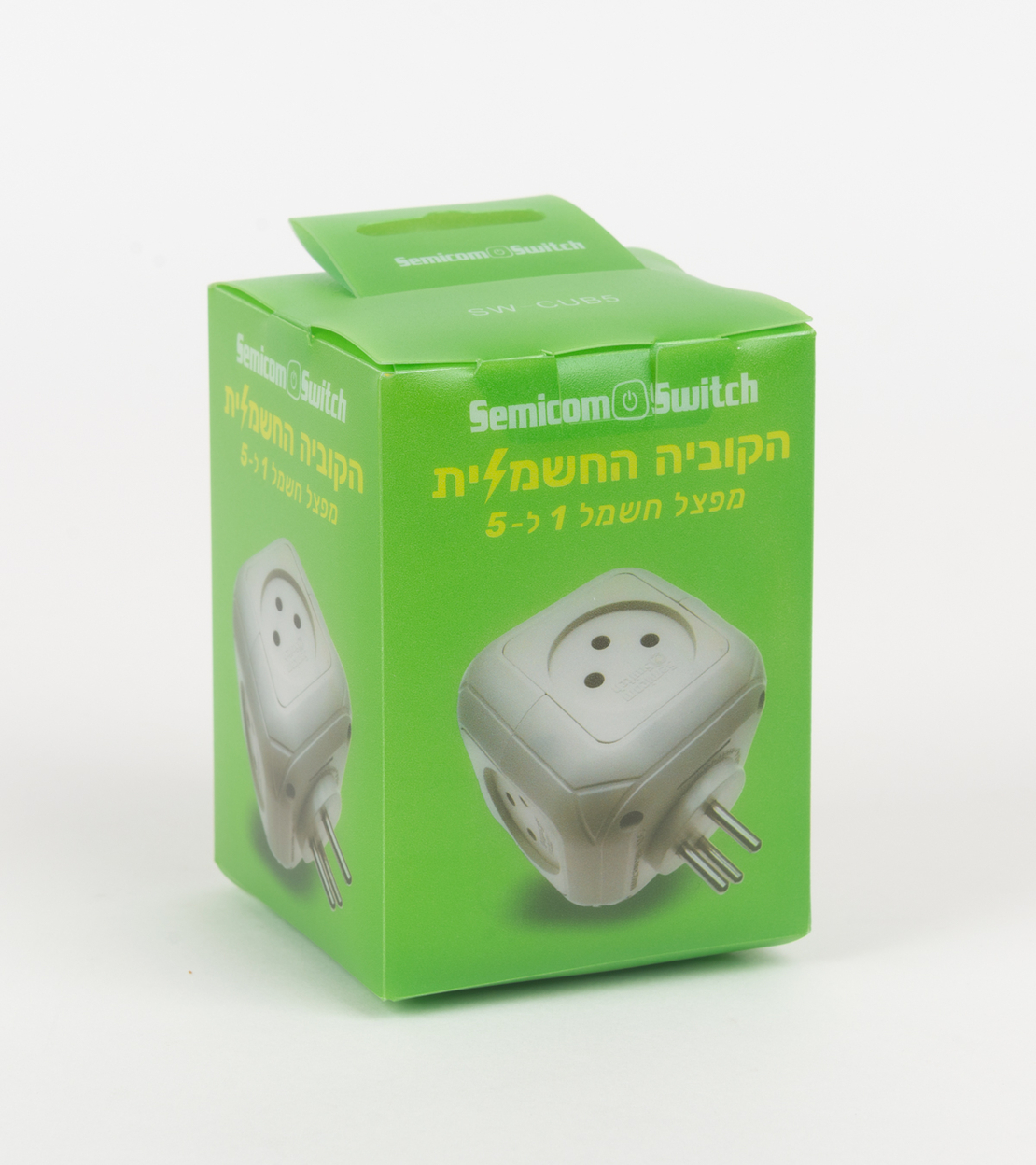 קובייה חשמלית 4 שקעים+ שקע USB ו Type C