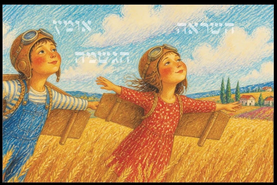 גלויית שנה טובה מרגשת הכוללת ברכה אישית ומילים שלהשראה, אומץ והגשמה