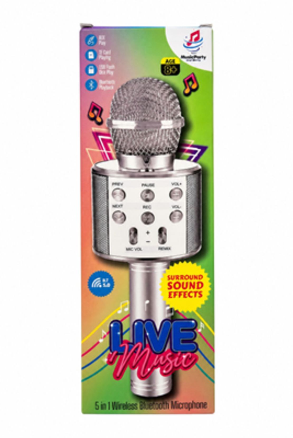 מיקרופון קריוקי אלחוטי Live Music