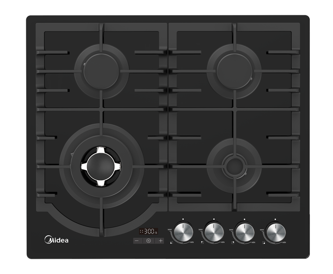 כיריים גז 4 להבות עם טיימר דיגיטלי MIDEA דגם 60GH0 מידאה Midea