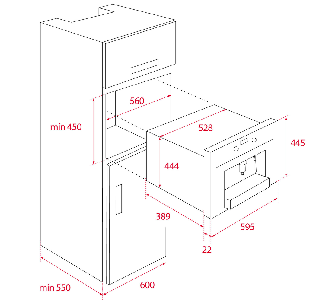 מכונת קפה אינטגרלית דגם CLC-855 GM תקה TEKA