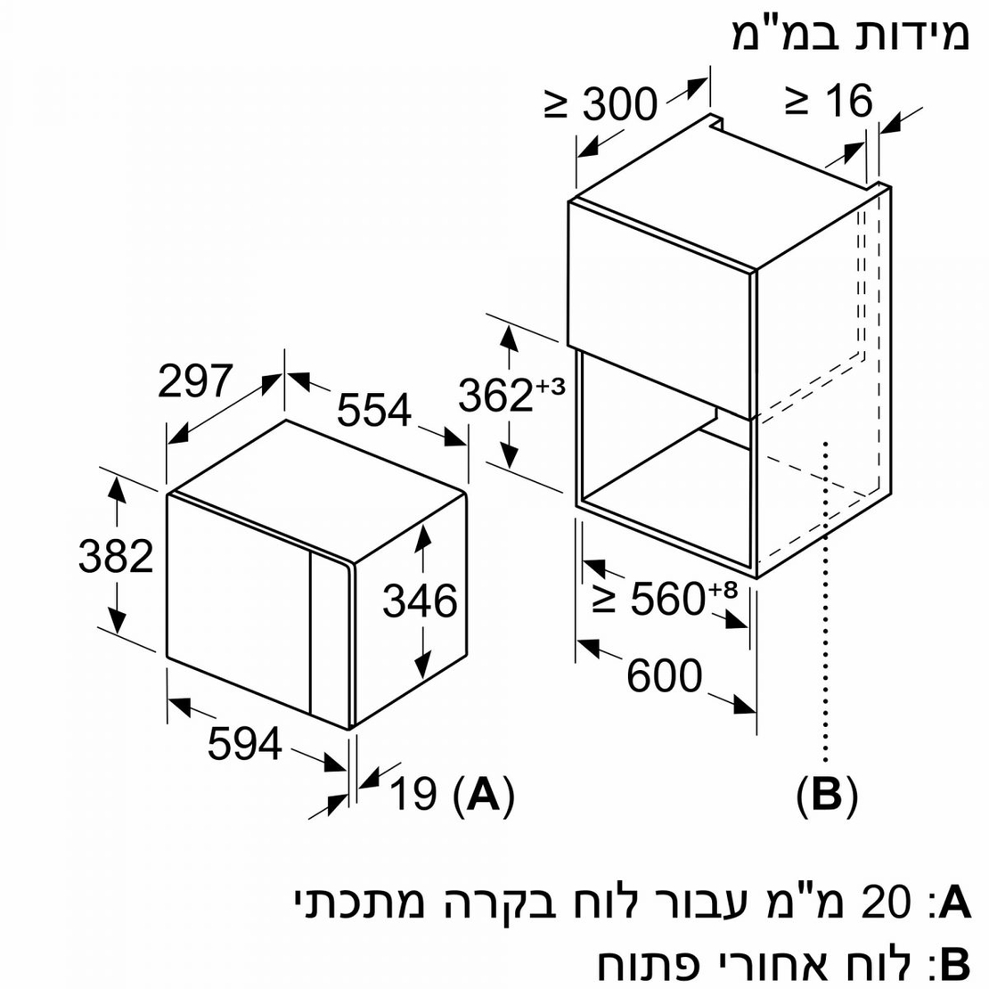 מיקרוגל בנוי דגם BF525LMS0 סימנס SIEMENS