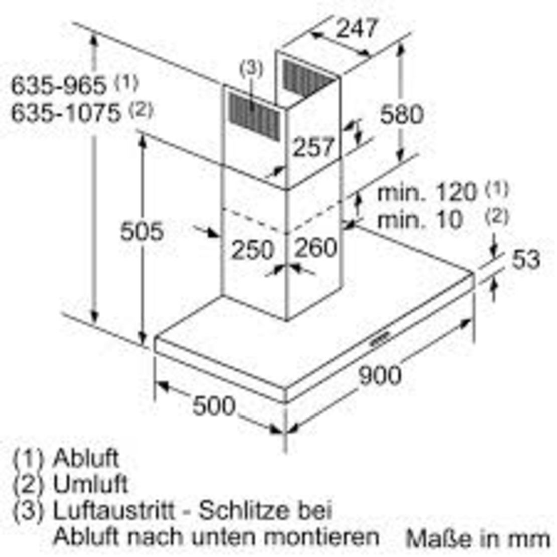 קולט אדים צמוד קיר LC96BFM50 סימנס Siemens
