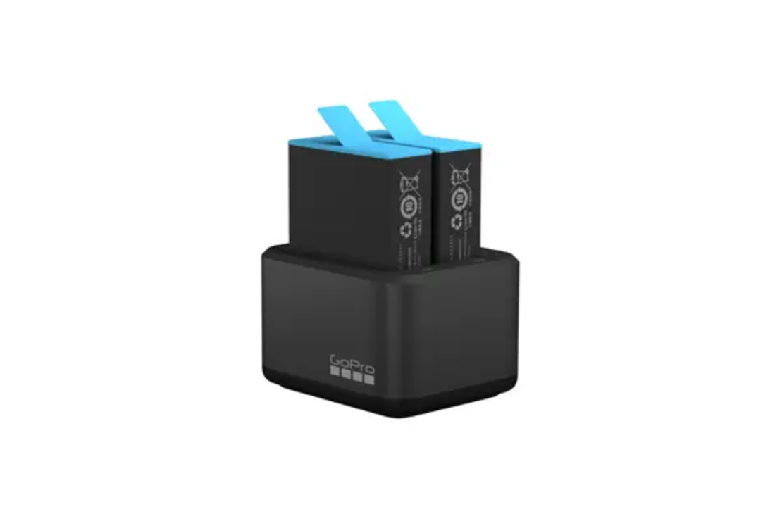 מטען כפול + סוללה למצלמות HERO9/10/11/12 Black גו פרו GoPro