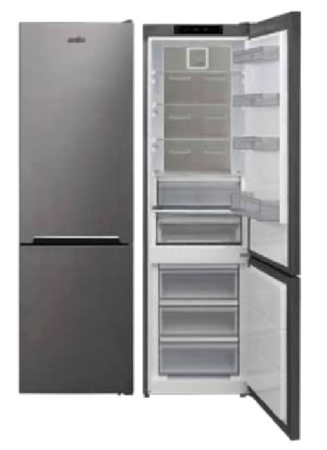 מקרר מקפיא תחתון דגם GE383RIX גנרל GENERAL