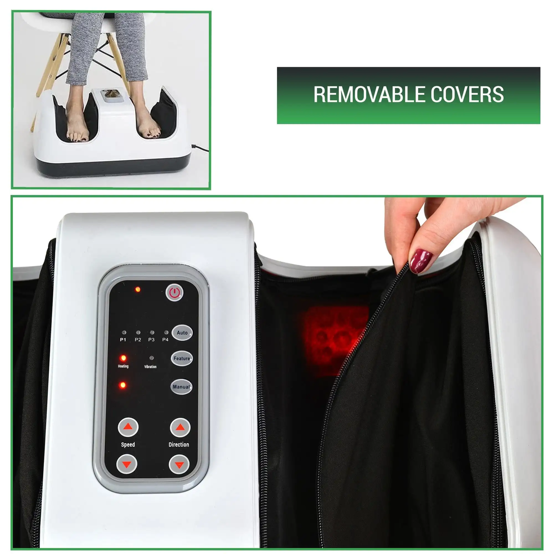 מכשיר עיסוי לרגליים מתקדם Relax Master + חימום InfraRed וכריות אוויר דגם MC-8012A מדיקס קייר Medics Care