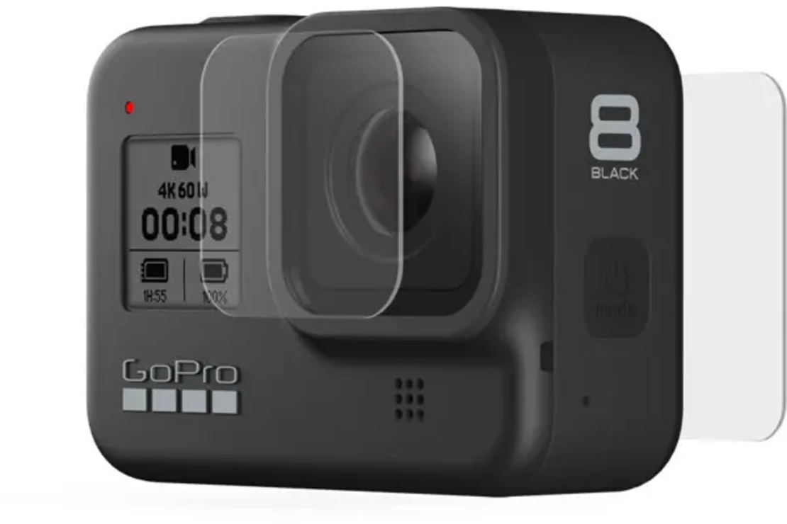 מדבקת הגנה קדמית + אחורית ל Hero8 גו פרו GoPro