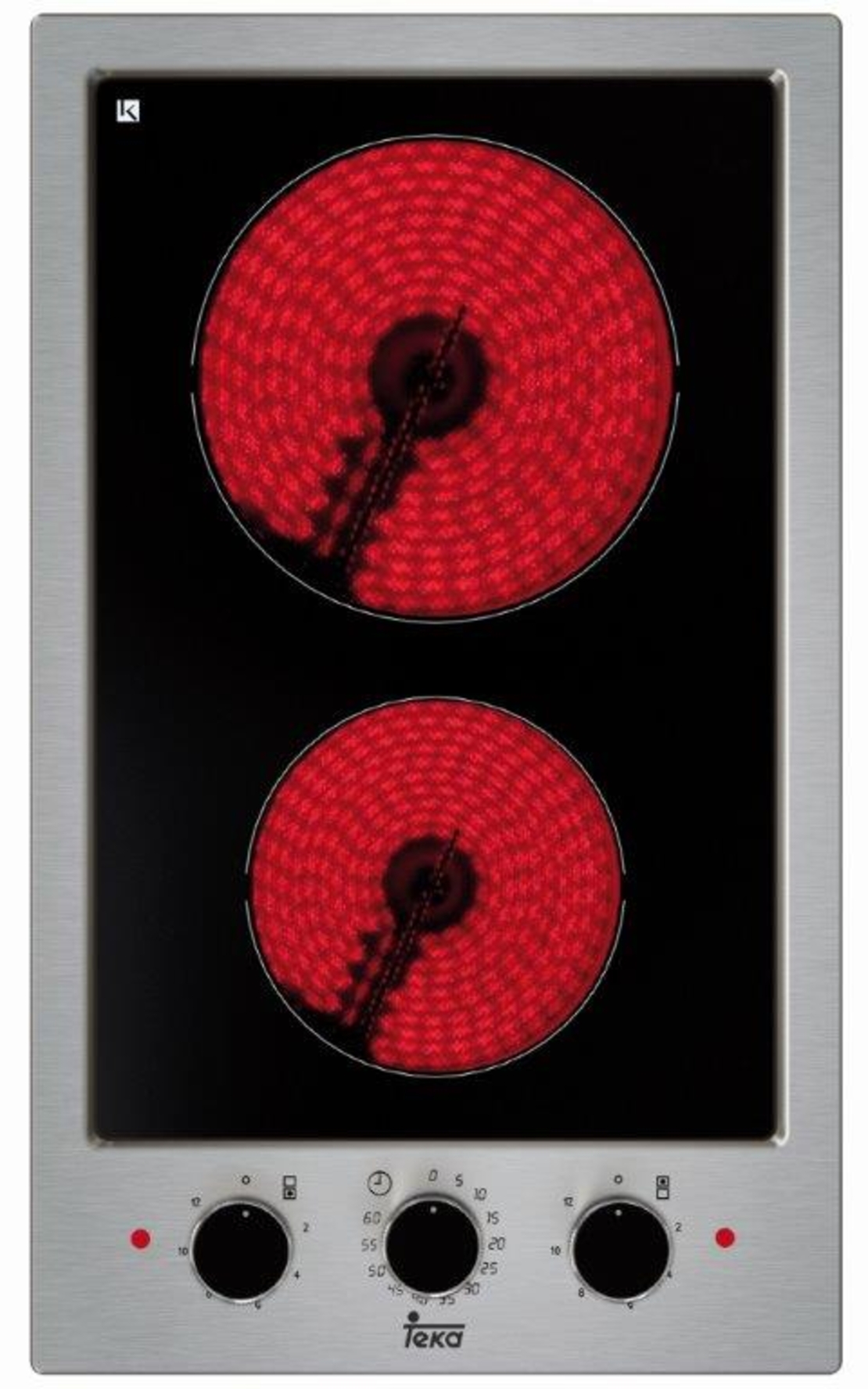 כיריים קרמיות דומינו דגם EFX-30 2H.T תקה TEKA
