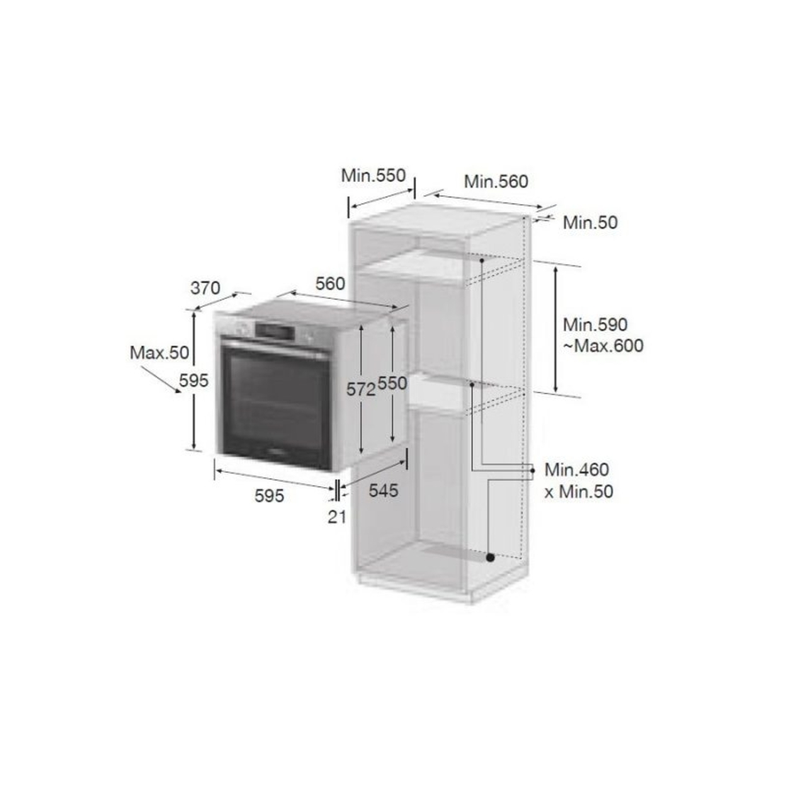 תנור פירוליטי דגם NV75K5571RS סמסונג SAMSUNG