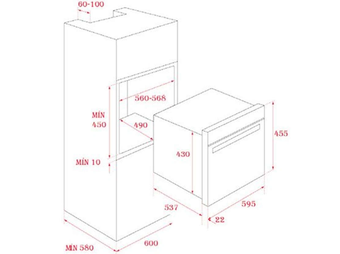 תנור בנוי קומפקטי דגם HLC-847C תקה TEKA