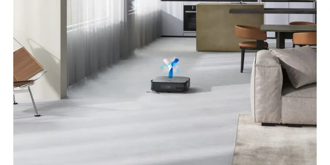 שואב רובוטי עם תחנת עגינה DEEBOT דגם X2 OMNI שחור אקווקס ECOVACS