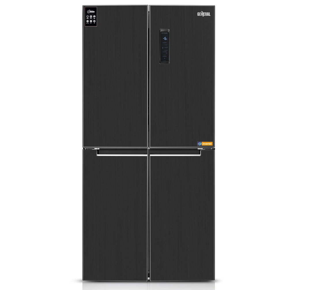 מקרר 4 דלתות נירוסטה מושחרת GE630EIX