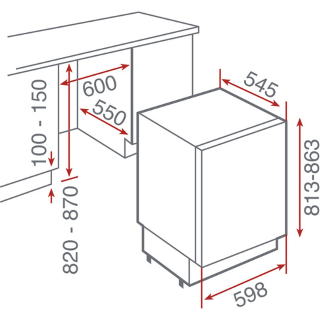 מקרר אינטגרלי דגם TFI3 130 תקה TEKA
