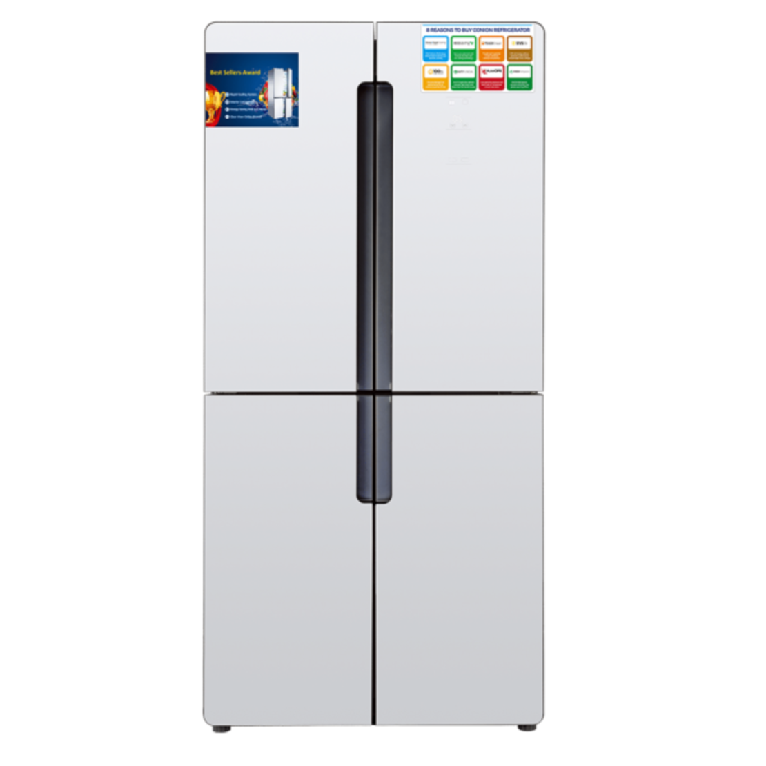 מקרר 4 דלתות דגם ND-890GLASSW נורמנדי Normande