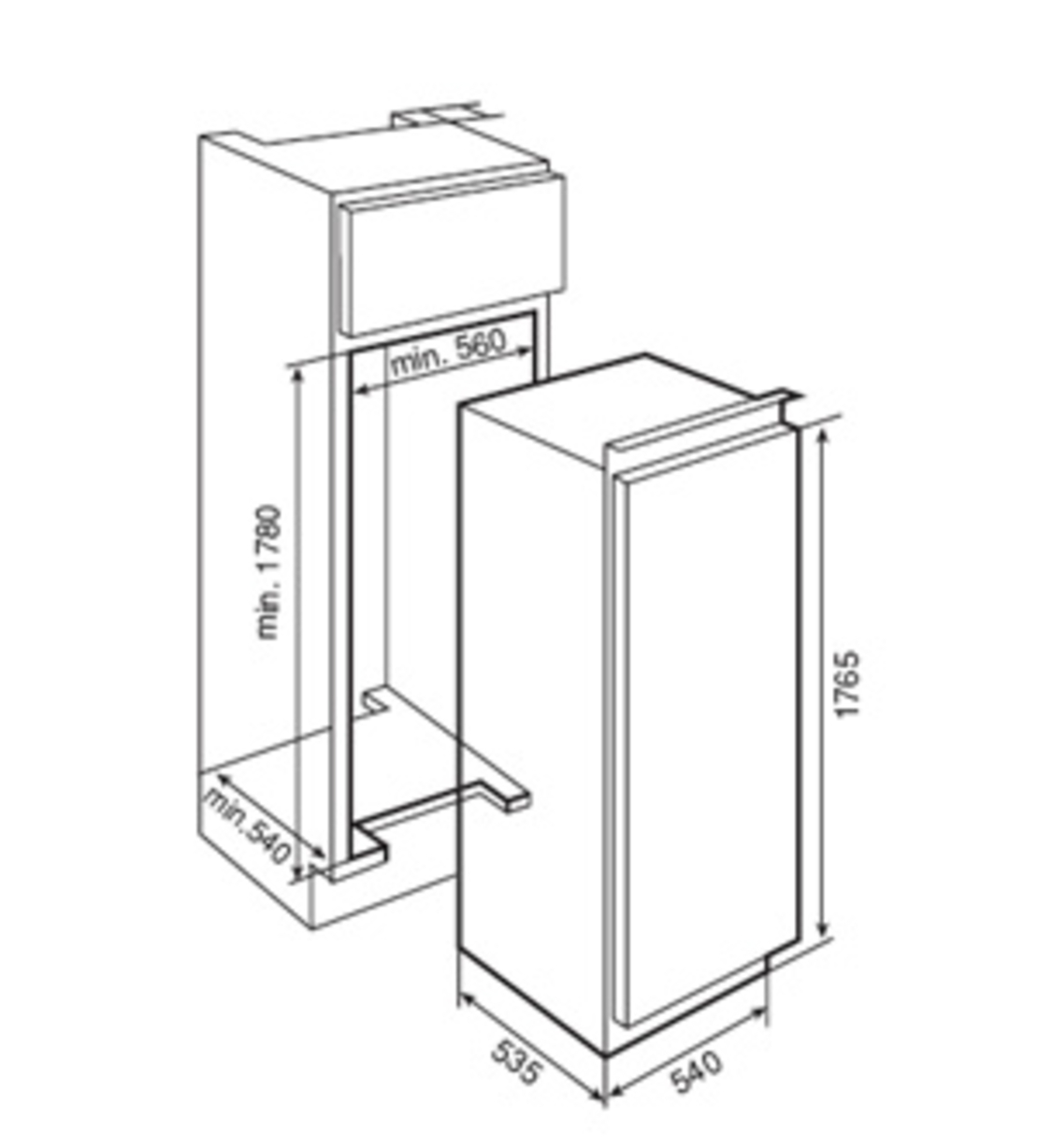 מקפיא אינטגרלי עם ציפוי דגם‏ TGI2 200 NF תקה Teka
