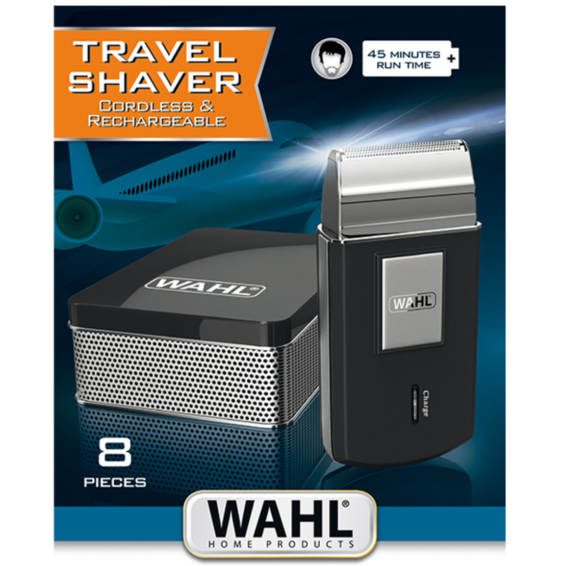מכונת גילוח נטענת ניידת דגם 03615-1016 מסדרת TRAVEL SHAVER וואהל WAHL