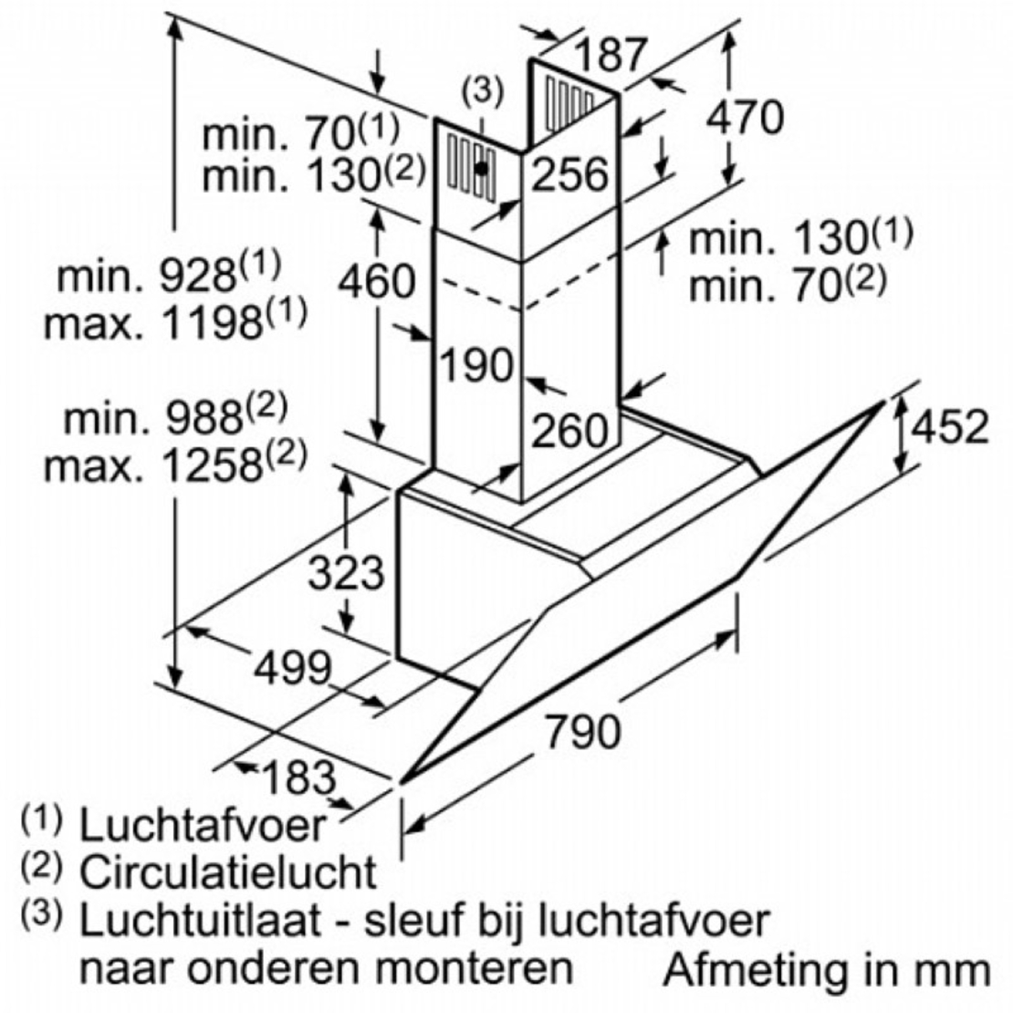 קולט אדים צמוד קיר מדגם LC87KHM20 סימנס Siemens