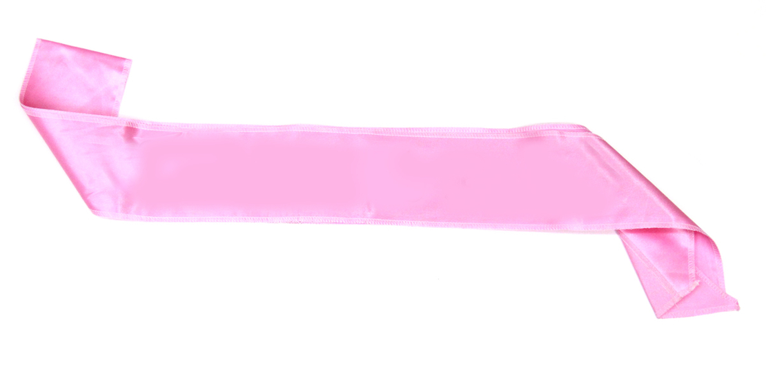 Plain sash - pink satin
