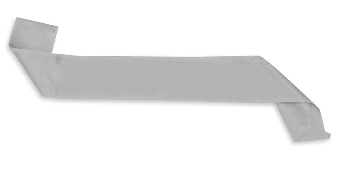 Plain sash - silver satin