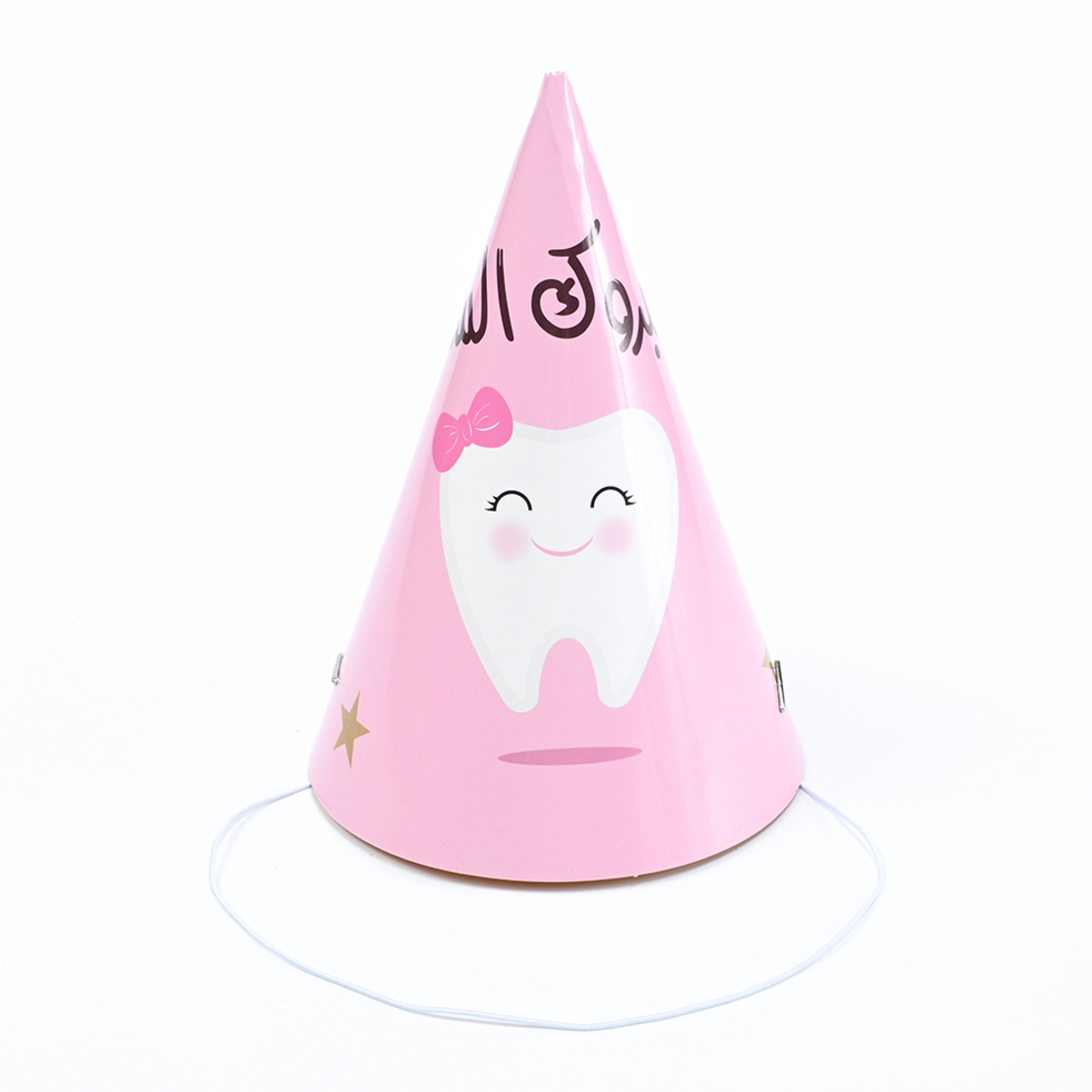 Paper hat - pink tooth, 6 units