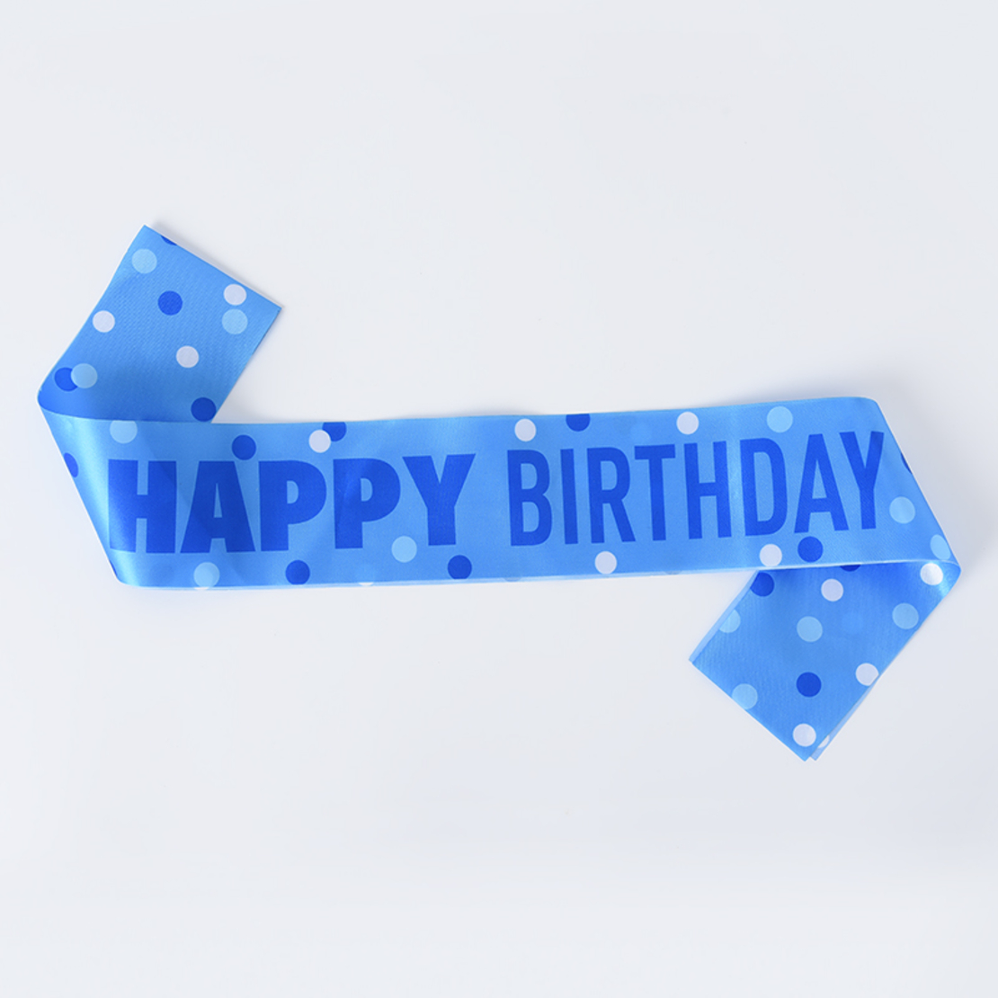 Birthday sash - light blue confetti