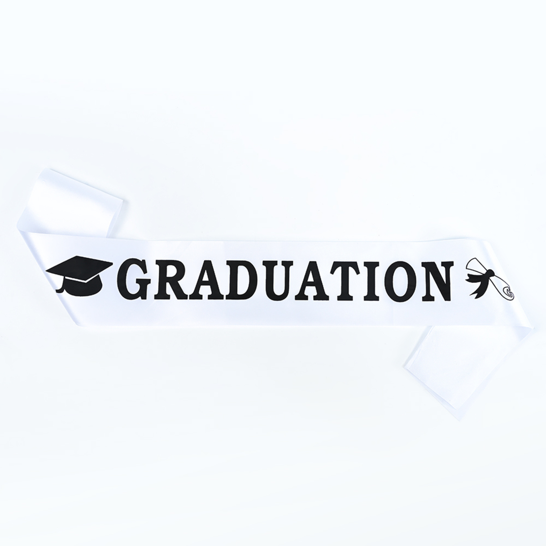 Graduation set - white, black text
