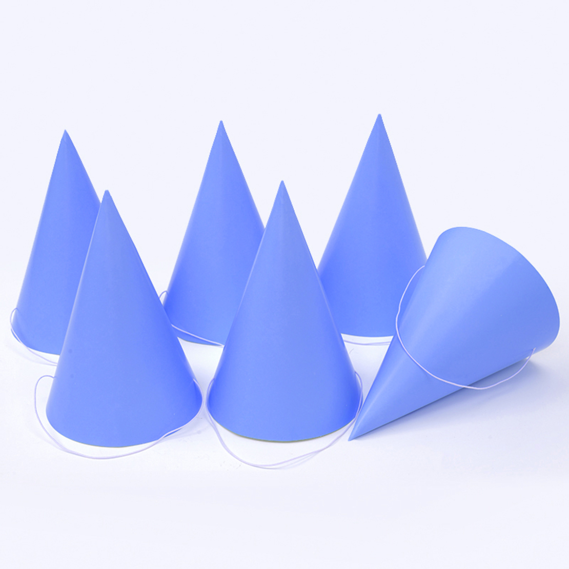 Plain paper hat - blue, 6 units