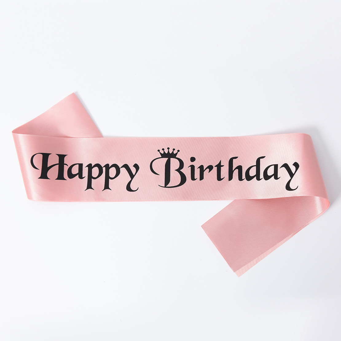 Birthday sash - rose gold crown
