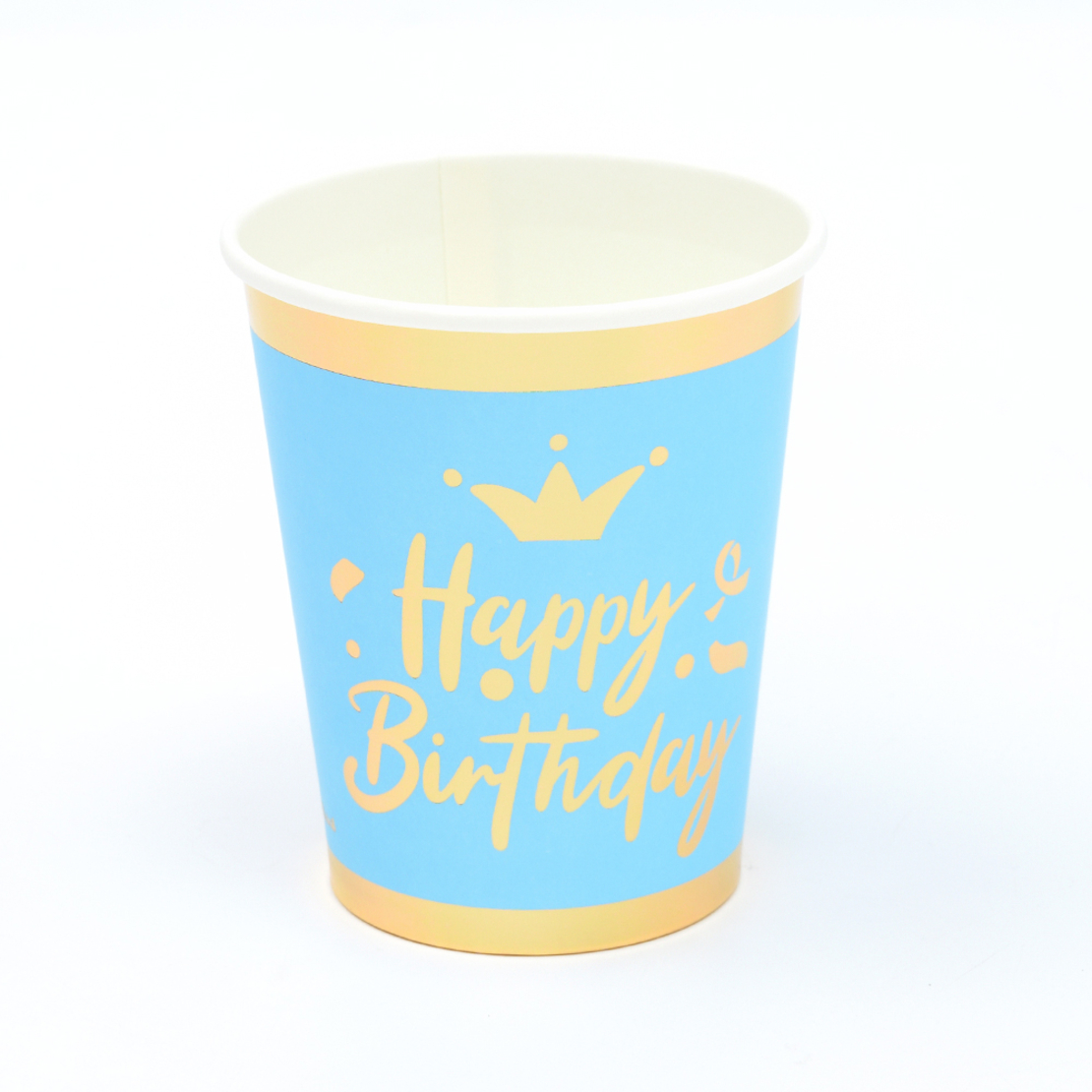 Happy Birthday Blue Cups 8pcs
