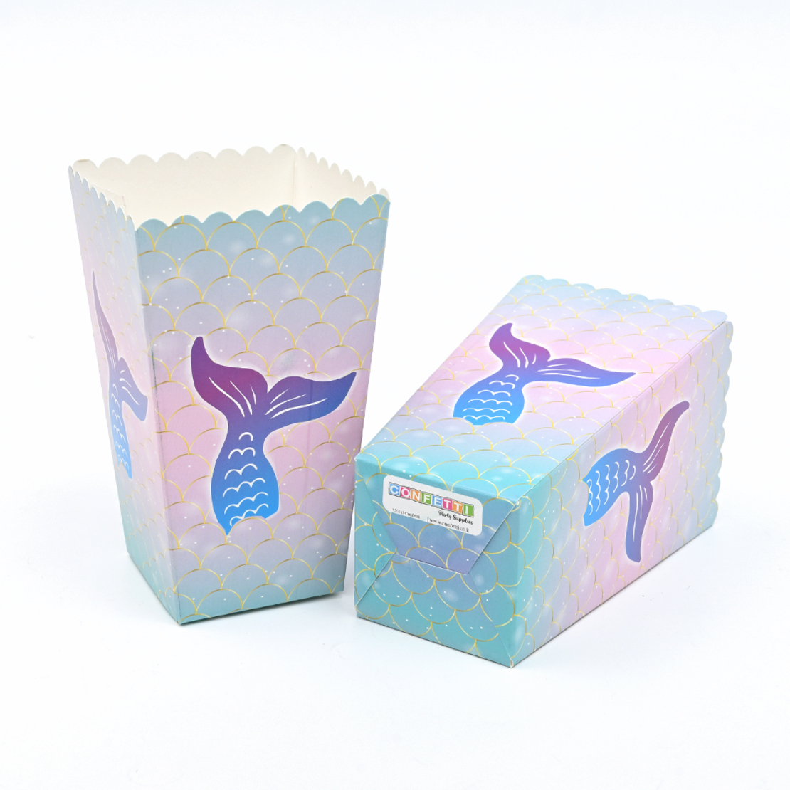 Mermaid Popcorn Box 6pcs