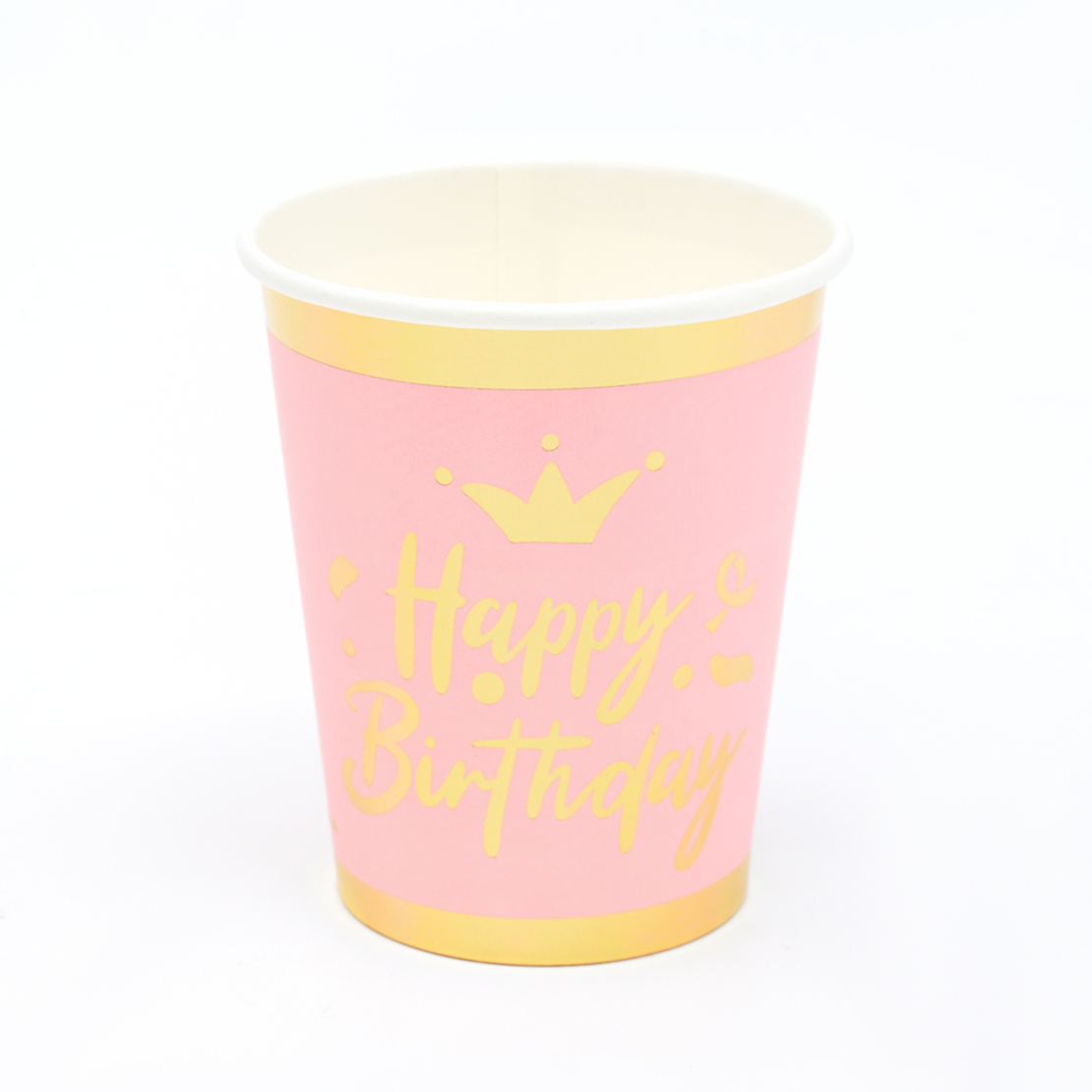 Happy Birthday Pink Cups 8pcs