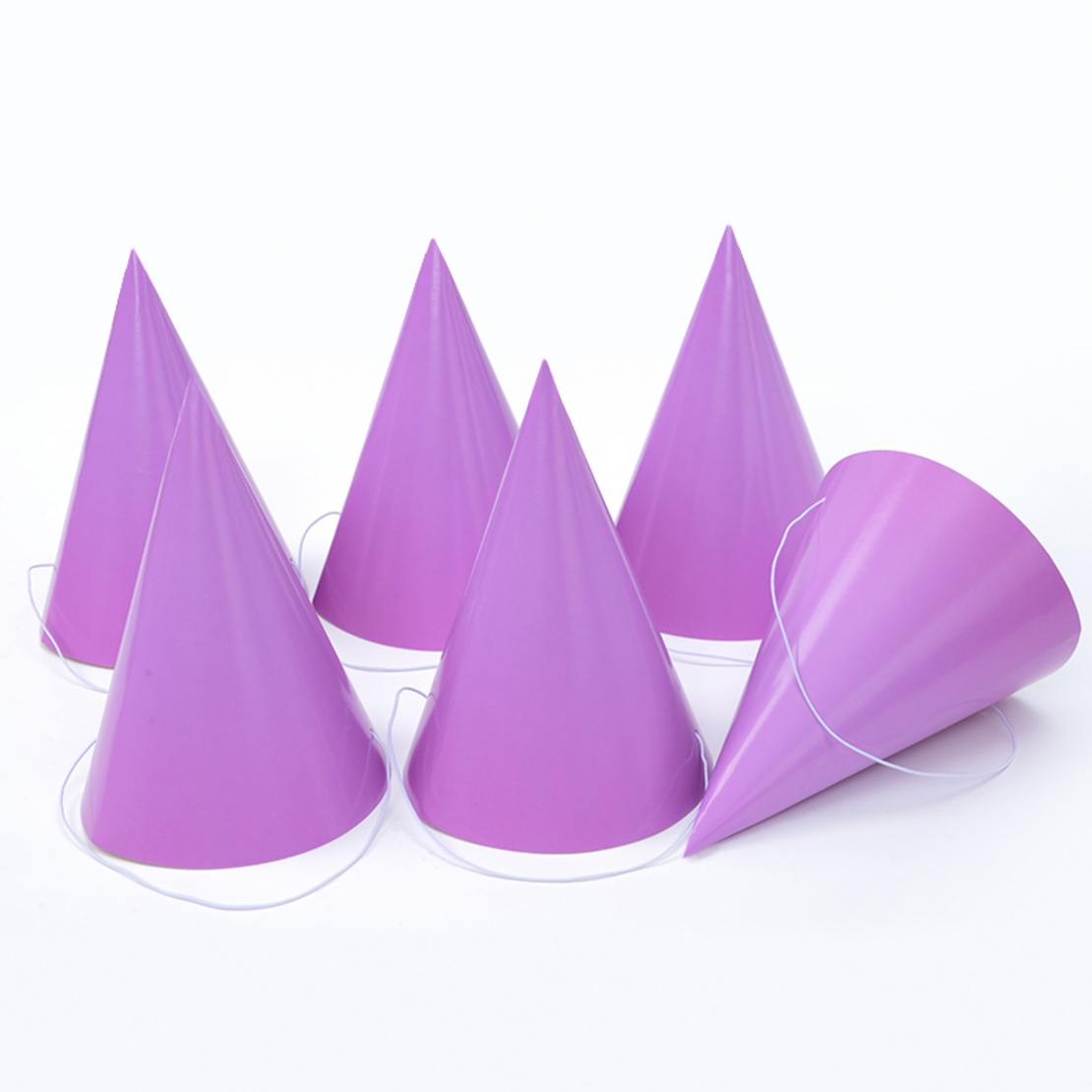 Plain paper hat - purple, 6 units
