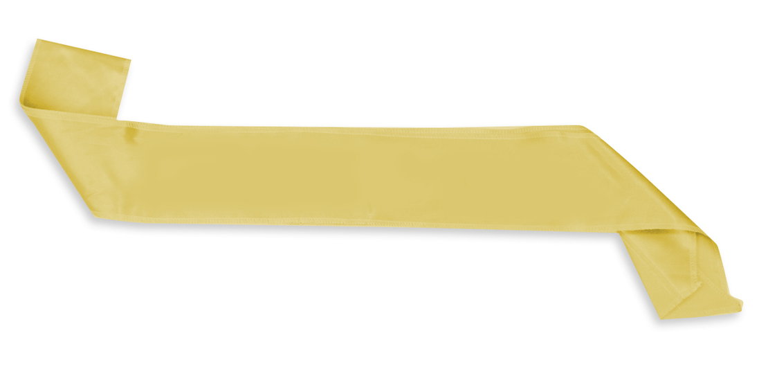 Plain sash - gold satin
