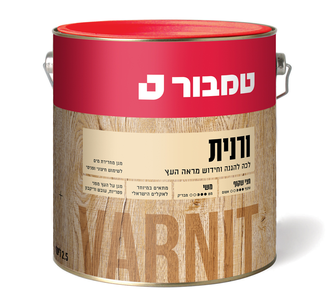 לכה ורנית להגנה וחידוש מראה העץ מגוון על בסיס ממס מבית 