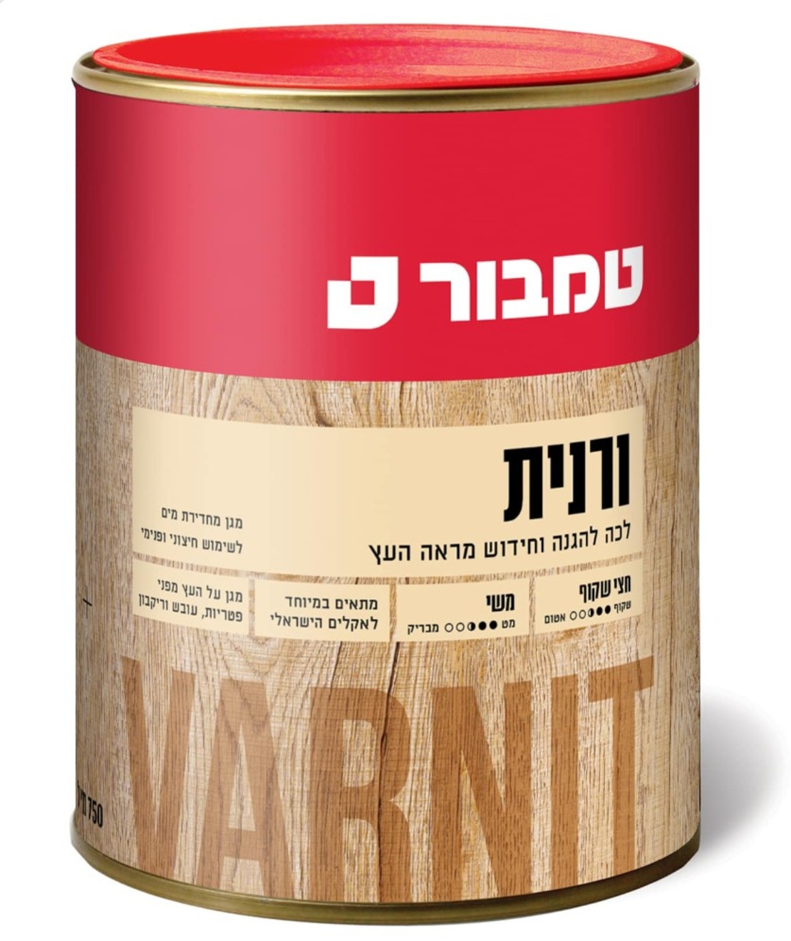 לכה ורנית להגנה וחידוש מראה העץ מגוון על בסיס ממס מבית 