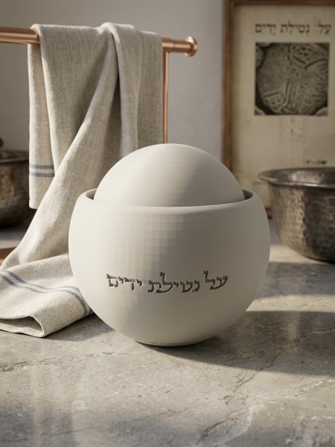 נטלה ״על נטילת ידים״ בדגם כדור