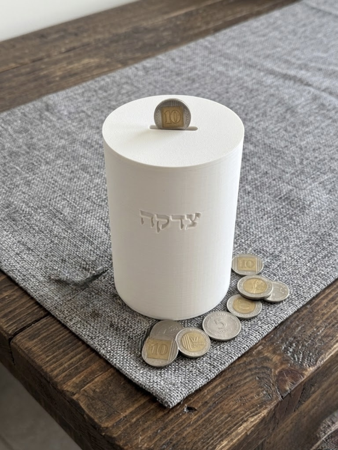 קופת צדקה עגולה