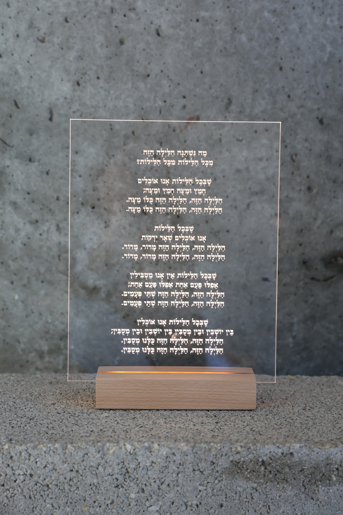 ברכה מוארת ״ מה נשתנה הלילה הזה ״