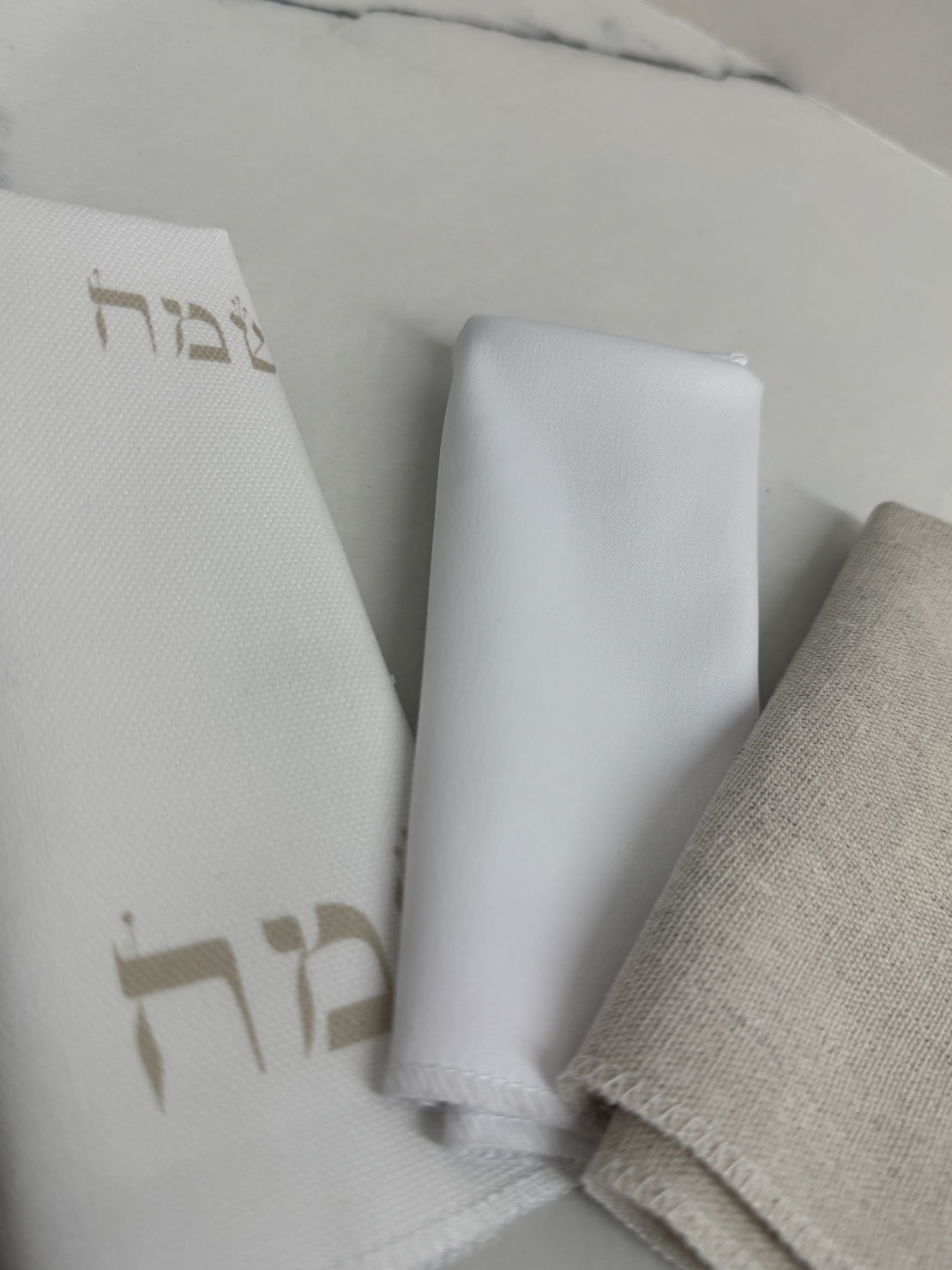 מפיות בד צבע לבן